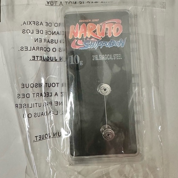 Steel Naruto Shippuden Leaf Cutout TunnelPlug 2 Pack/10g - Picture 4 of 4